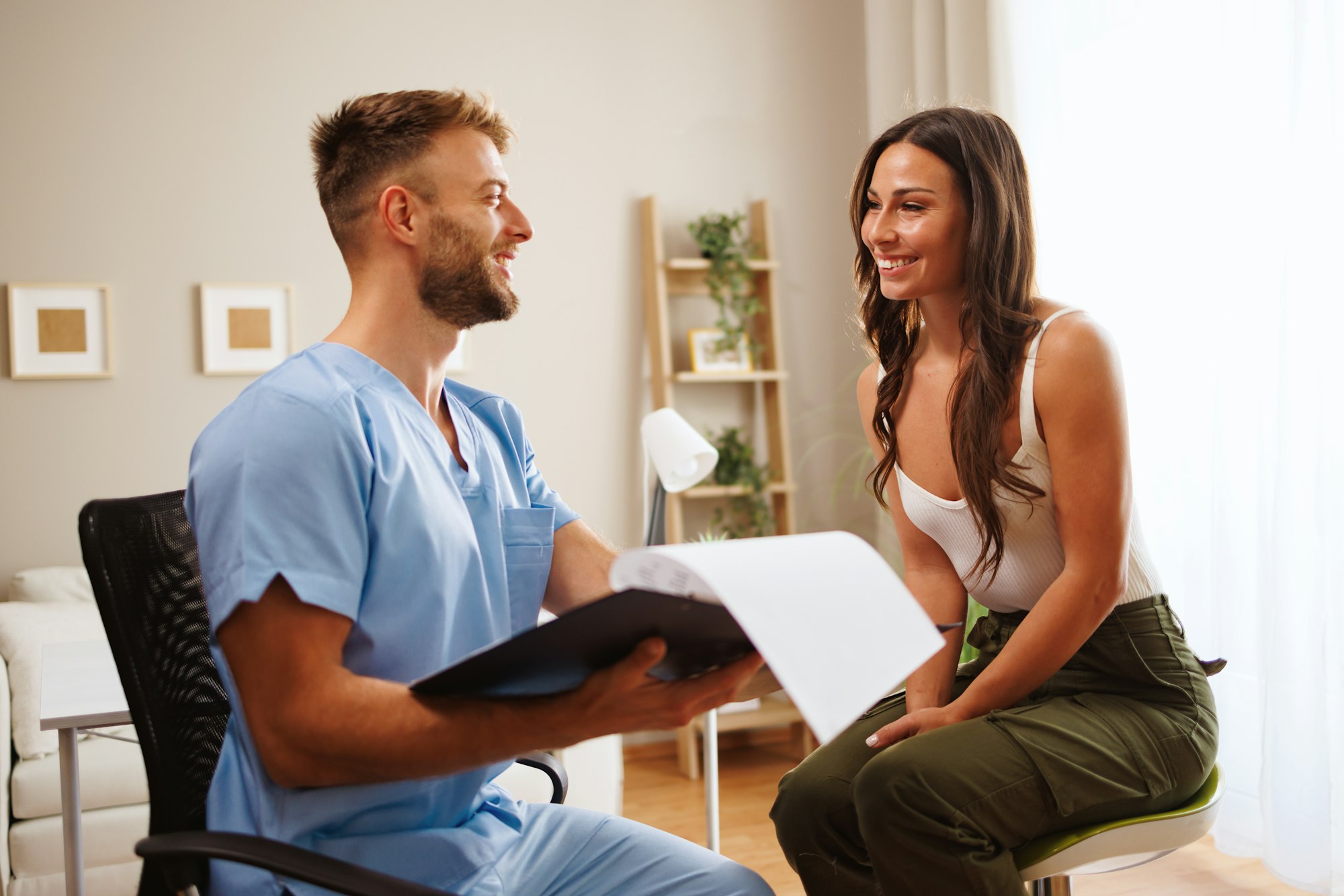 Young woman consults with her doctor